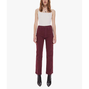 Mother 'The Tripper' Red Ankle Fray Denim Jean Size 28